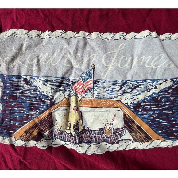 Lauren James Womens Long Sleeve Pocket T Shirt. Dog Water Boat USA. Small - Picture 4 of 8